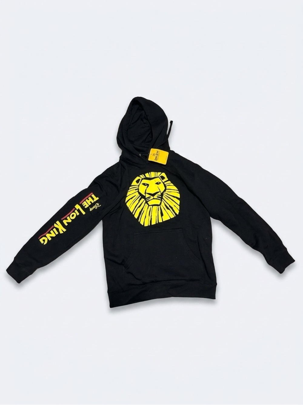 NWT The Lion King Black Hoodie with Yellow Graphic - Official Logo Sweatshirt
